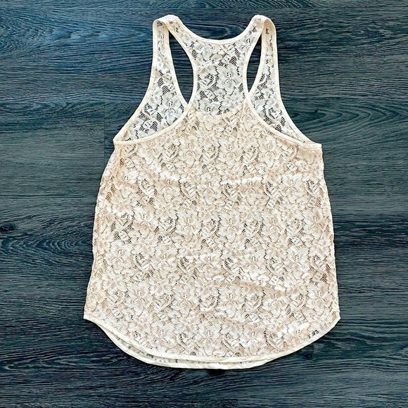 SzXS Wilfred Madeleine Lace Boho tank in a peach/cream colour EUC - Picture 3 of 7